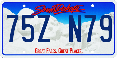 SD license plate 75ZN79