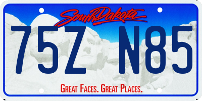 SD license plate 75ZN85