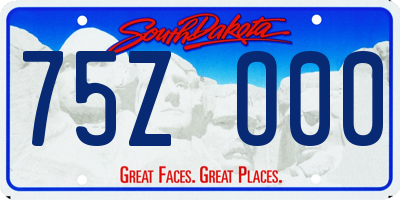 SD license plate 75ZO00
