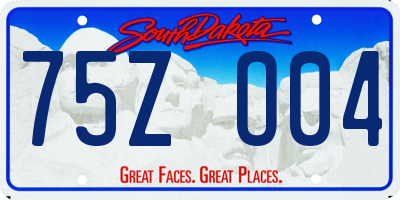 SD license plate 75ZO04