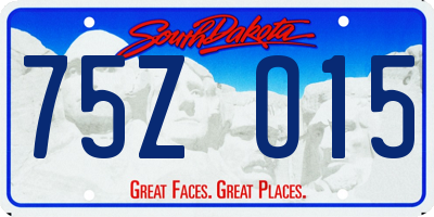 SD license plate 75ZO15