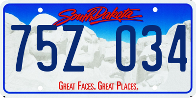 SD license plate 75ZO34