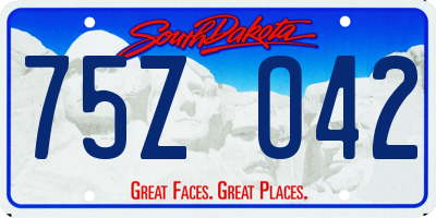SD license plate 75ZO42