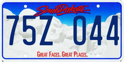 SD license plate 75ZO44