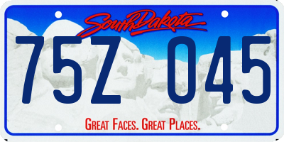 SD license plate 75ZO45