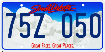 SD license plate 75ZO50