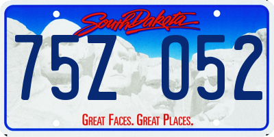 SD license plate 75ZO52