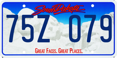 SD license plate 75ZO79