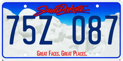SD license plate 75ZO87