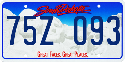 SD license plate 75ZO93