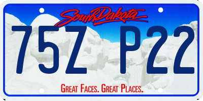 SD license plate 75ZP22