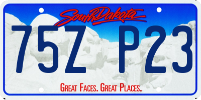 SD license plate 75ZP23