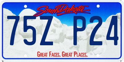 SD license plate 75ZP24