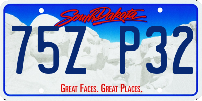 SD license plate 75ZP32
