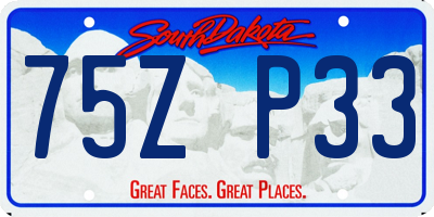 SD license plate 75ZP33