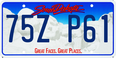 SD license plate 75ZP61