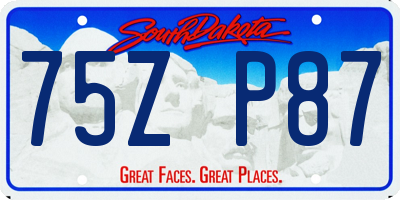 SD license plate 75ZP87