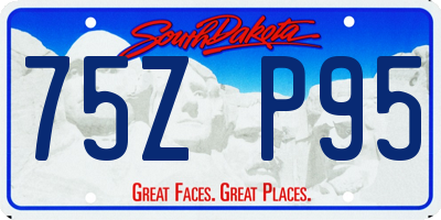 SD license plate 75ZP95
