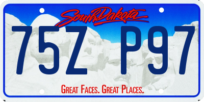 SD license plate 75ZP97