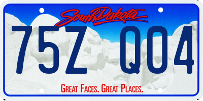 SD license plate 75ZQ04