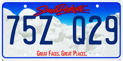 SD license plate 75ZQ29
