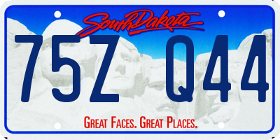 SD license plate 75ZQ44