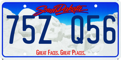 SD license plate 75ZQ56