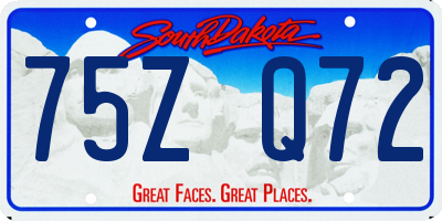 SD license plate 75ZQ72