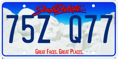 SD license plate 75ZQ77