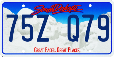 SD license plate 75ZQ79