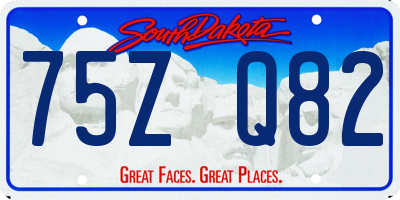 SD license plate 75ZQ82