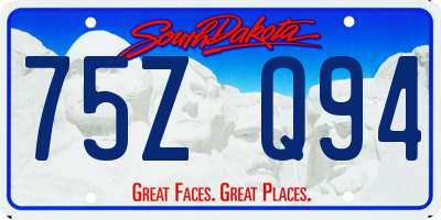SD license plate 75ZQ94