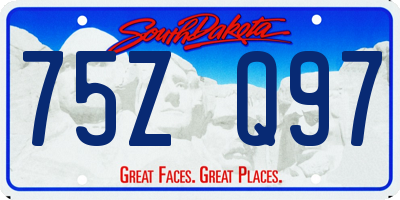 SD license plate 75ZQ97