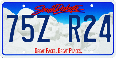 SD license plate 75ZR24