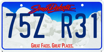 SD license plate 75ZR31