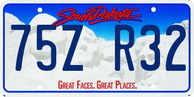 SD license plate 75ZR32