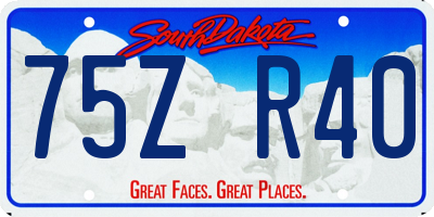SD license plate 75ZR40