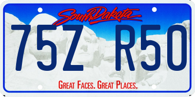 SD license plate 75ZR50