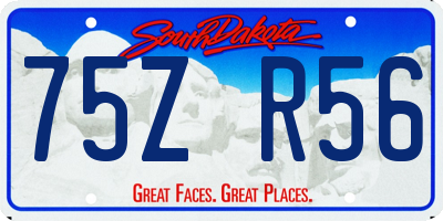 SD license plate 75ZR56