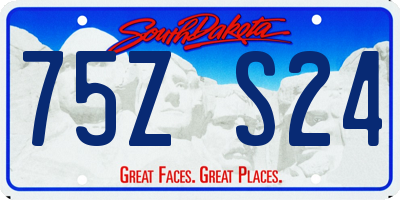 SD license plate 75ZS24