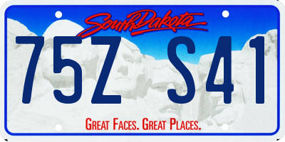 SD license plate 75ZS41