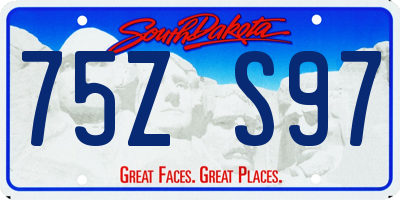 SD license plate 75ZS97