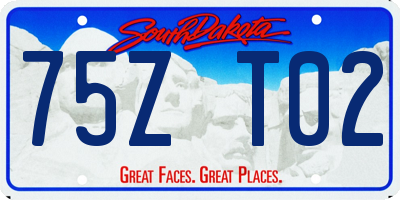 SD license plate 75ZT02