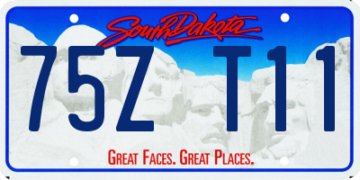 SD license plate 75ZT11