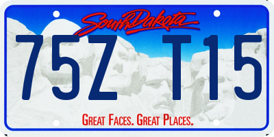 SD license plate 75ZT15