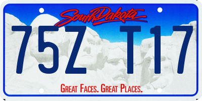 SD license plate 75ZT17