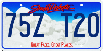 SD license plate 75ZT20