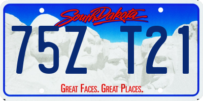 SD license plate 75ZT21