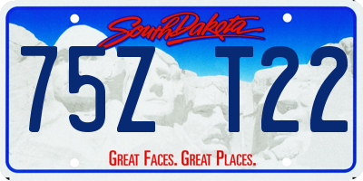 SD license plate 75ZT22