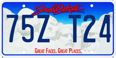 SD license plate 75ZT24